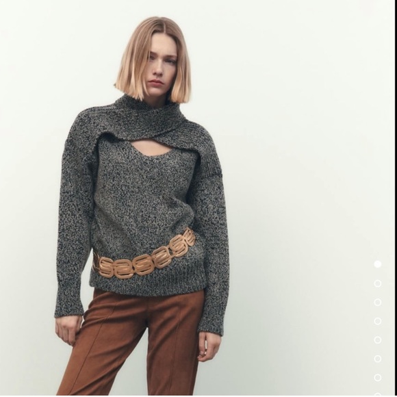 Zara Cut-out Knit Sweater - Picture 1 of 7